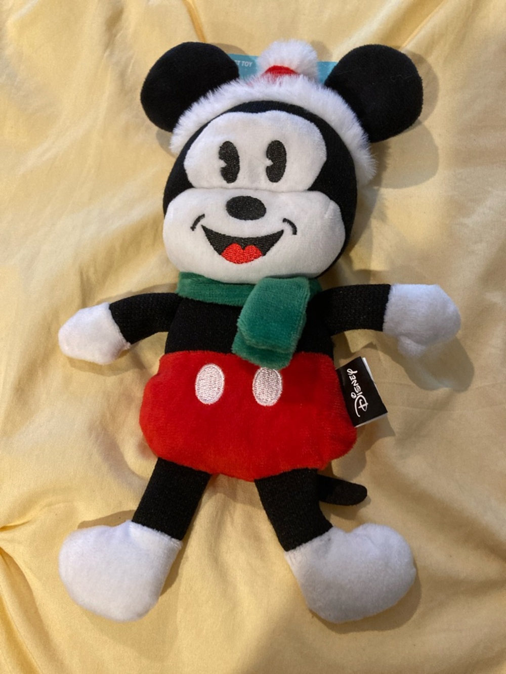 Disney Black, Red, White & Green Mickey Mouse Holiday Plush
